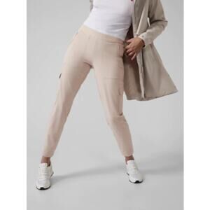 Athleta Chelsea Cargo Lined Pant Abalone Grey Sz 14